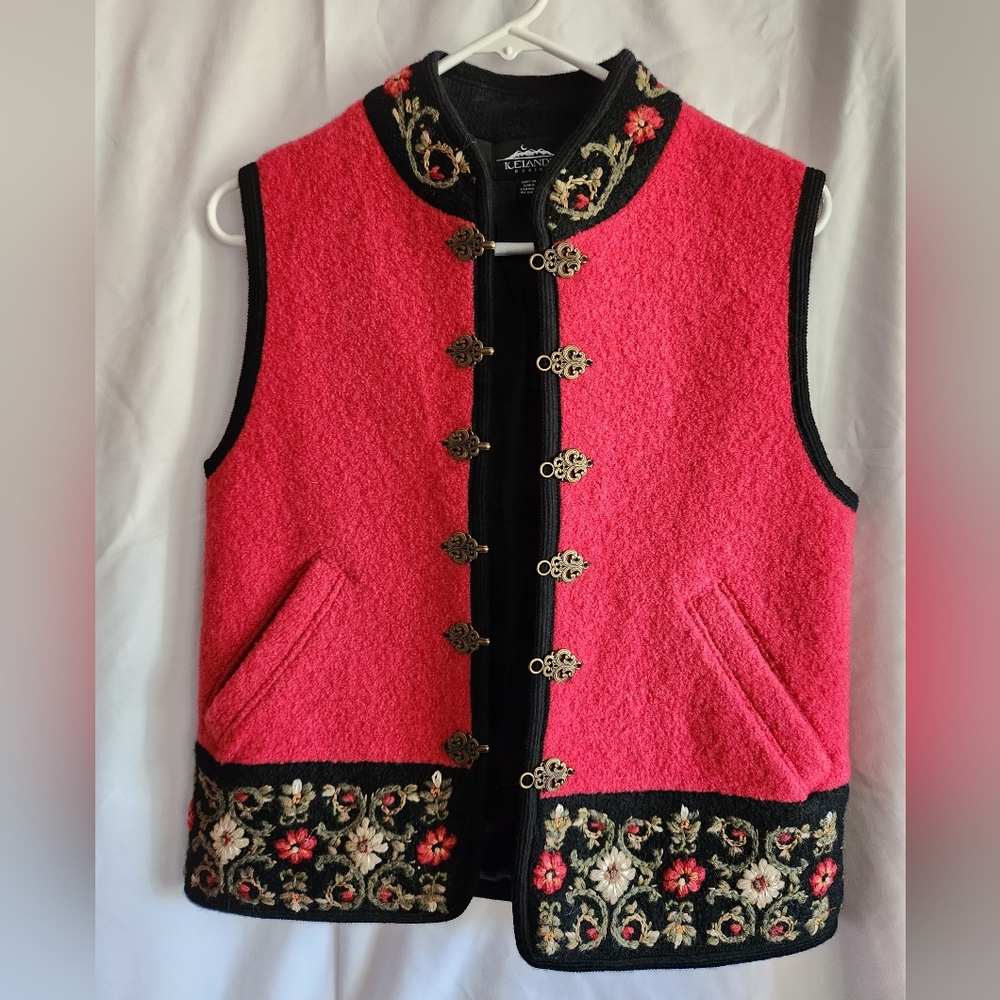 Raspberry Wool Vest
